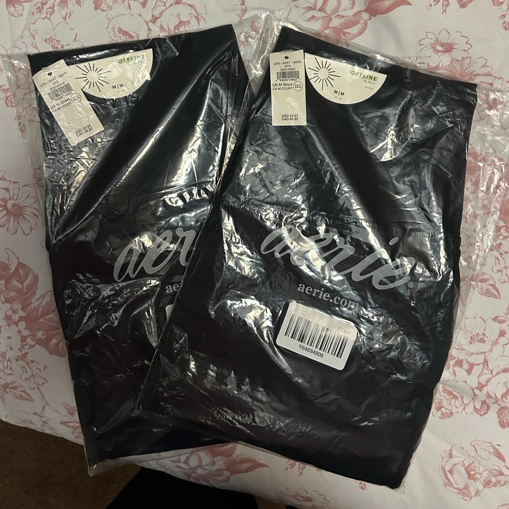 2 pairs Aerie Midnight Black Leggings